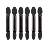 Set 20 de Aplicatoare Machiaj, Cyrax, 2 Capete, 6.2 cm, din Poliuretan si Burete, Negru