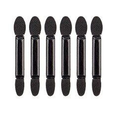 Set 20 de Aplicatoare Machiaj, Cyrax, 2 Capete, 6.2 cm, din Poliuretan si Burete, Negru