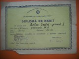 HOPCT DIPLOMA PREMIUL I SCOLAR-1966 -NR 85 RSR MINISTERUL INVATAMINTULUI