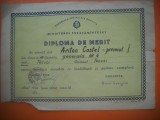 HOPCT DIPLOMA PREMIUL I SCOLAR-1966 -NR 85 RSR MINISTERUL INVATAMINTULUI