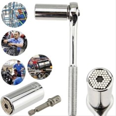 Set 3 piese cheie tubulara universala cu pini retractabili Gator Grip