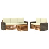 vidaXL Seturi de canapele cu pernă 6 pcs Lemn Solid de Acacia 3384036