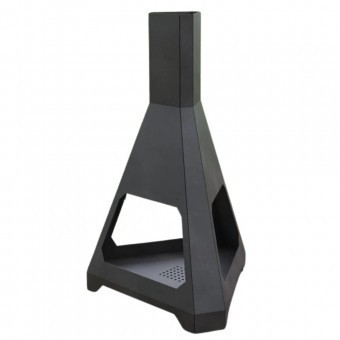 Incalzitor pentru terasa/gradina, Hexagon Fire Pit KRO-1075, Otel, Negru, 1158x725 mm, grosime 3 mm foto