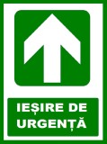 Placuta pentru iesire de urgenta cu sageata in sus