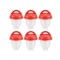 Set FOXMAG24 format din 6 recipiente din silicon pentru fiert oua, practic, alb/rosu