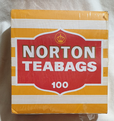 Cutie reclama NORTON plicuri de ceai are continut original produs colectie foto