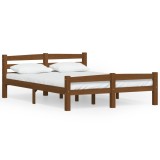 Cumpara ieftin Cadru de pat, maro miere, 140x200 cm, lemn masiv de pin