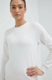 Peak Performance bluza femei, culoarea alb, neted