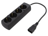 Cablu Prelungitor 3x1mm&sup2; 4 Prize 0.3m