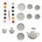 Set ceai portelan cu acuarele, 11 de accesorii - 22152