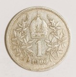 AUSTRIA 1 COROANA CORONA KORONA KRONE 1900 ARGINT VF+++ ( CITITI VA ROG ENUNTUL DESCRIEREA )