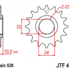 Pinion fata 520 Z16 Cod Produs: MX_NEW JTF40216