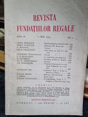 Revista Fundatiilor Regale - Anul II 1 Mai 1935 Nr. 5 foto