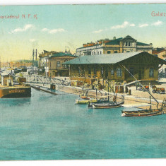 3821 - GALATI, Harbor, Romania - old postcard - used