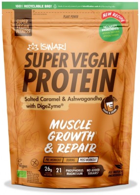 Proteina Super Vegan BIO(dupa efort) caramel sarat(format mediu) Iswari foto