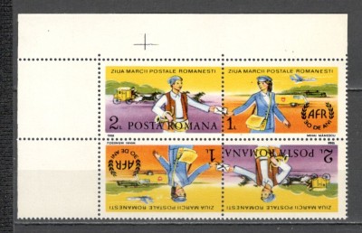 Romania.1988 Ziua marcii postale:cu vigneta-tete beche XR.996 foto