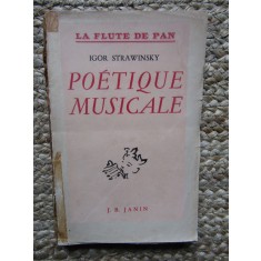 Poetique Musicale - Igor STRAWINSKY