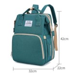 Rucsac Multifunctional pentru Mamici, cu Patut Pliabil si Baza de Schimbat, Rezistent la Apa, Capacitate Mare, Usor, Compartimente Multiple, Buzunar T