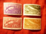 Serie IFNI colonie spaniola 1953 - Fauna - Pesti , 4 valori, Nestampilat