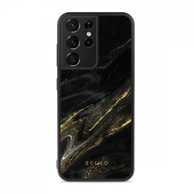 Husa Samsung Galaxy S21 Ultra - Skino Gold Dust, Negru &amp;ndash; Auriu foto