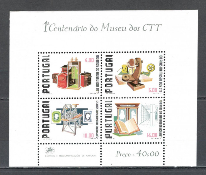 Portugalia.1978 100 ani Muzeul Postei-Bl. SP.39