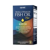 Gnc Triple Strength Fish Oil Plus Krill Oil, Ulei De Peste Plus Ulei De Krill,