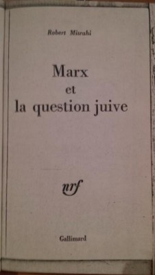 MARX ET LA QUESTION JUIVE foto