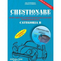 Chestionare pentru verificarea cunoștințelor de legislație rutieră și întrebări de mecanică Categoria B ( conține CD) 2016 - Paperback brosat - Dan Co