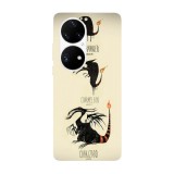 Husa compatibila cu Huawei P50 model Charmander evolutions Tenebrism Style, Silicon, TPU, Viceversa, Transparent, Carcasa