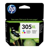 HP original ink 3YM63AE, HP 305XL, HP 305XL, Tri-colour, 200str., 5ml, High