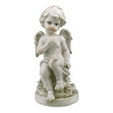 Cumpara ieftin Statueta decorativa, Ingeras cu porumbel, 26 cm, 1748H-1