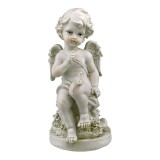 Statueta decorativa, Ingeras cu porumbel, 26 cm, 1748H-1