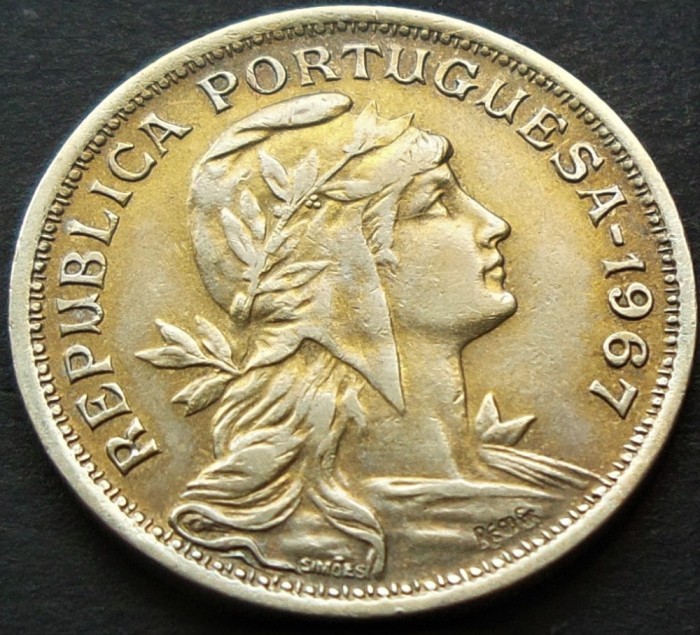 Moneda 50 CENTAVOS - PORTUGALIA, anul 1967 *cod 2467