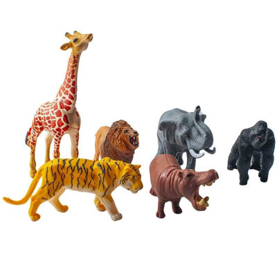 Figurine animale din jungla, 6 buc/cutie foto