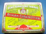 C48-I-ANTIKAH CIGARETTEN-Atikoh Lighter-Caseta veche metal lito aurita.