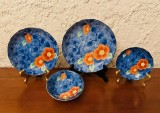 SET DE 4 BOLURI DIN PORTELAN FIN JAPONEZ, PICTATE MANUAL