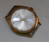Ceas mecanic elvetian Flica Ancre 15 rubine Anrimagnetic, caracasa Au10, defect, cheita blocata