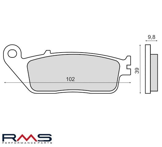 Set placute frana - Honda CB 400-600-1000 - CBR 750 - VT 1100 Shadow - Kymco People - Xciting- Suzuki GSF - GSX 400cc (RMS)