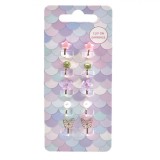 Cercei Copii Set 5 Perechi, Clip On, Multicolor, Metal