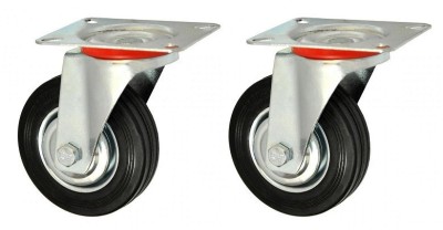 Set 2 Roti Pivotante - Roata Pivotanta Carucior 4&amp;quot; - RULMENT - 100/30-50 foto
