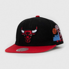 Mitchell&Ness sapca Chicago Bulls culoarea negru, cu imprimeu