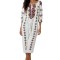 Rochie traditionala dama R25 alb/maro , marimea XL