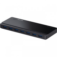 Hub USB 3.0 TP-link UH700, 7 porturi, 3 porturi fast charge, alimentator, negru