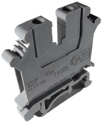 Clema sir terminala 4mm &amp;sup2; gri montaj pe sina DIN 35mm 690V 32A foto
