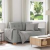 VidaXL Canapea pentru două persoane cu pernă Gri nori țesătură 4105076