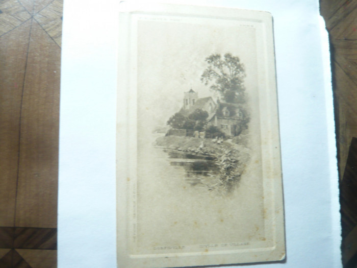 Ilustrata Litografie circulata 1914 Bacau - Peisaj idilic
