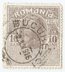 Romania, lot 352 cu 1 timbru fiscal comercial, 1911, oblit. foto