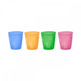 Set 4 pahare colorate pentru bebelusi si copii, 300 ml, fara BPA, 18+ luni, Nip 37061 Children SafetyCare