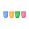Set 4 pahare colorate pentru bebelusi si copii, 300 ml, fara BPA, 18+ luni, Nip 37061 Children SafetyCare