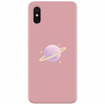 Husa silicon pentru Xiaomi Mi 8 Pro, Saturn On Pink foto